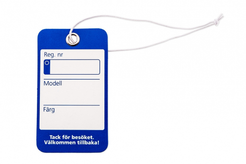 Nyckelmärkning standard blå