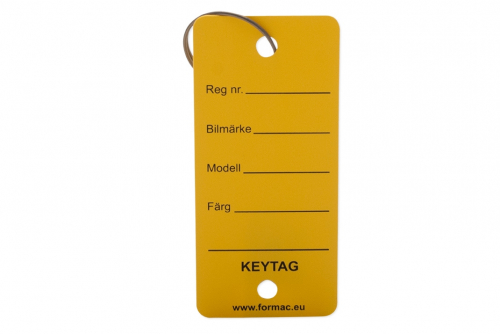 Keytag metallring, gul