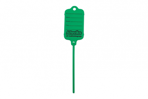Keytag grön, eget tryck 1-sida