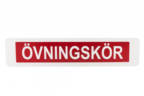 Övningskör On-Off endast skylt, kardborre