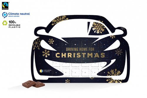 Adventskalender i bilformat med tryck