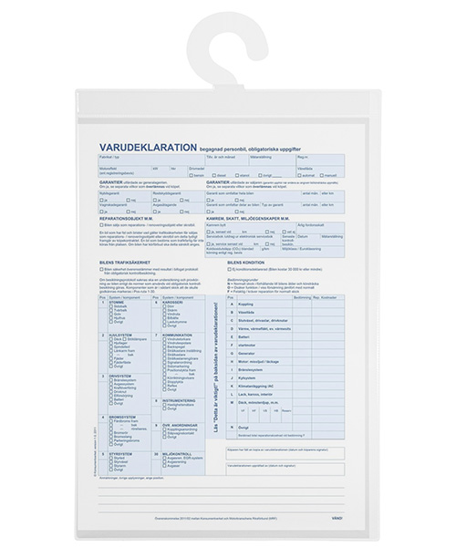 Pris- och infohållare med krok