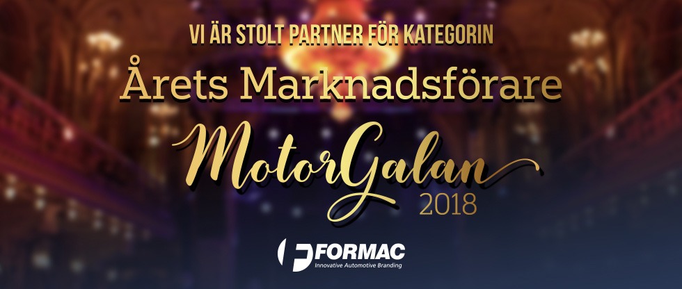 Formac är stolt partner till Motorgalan