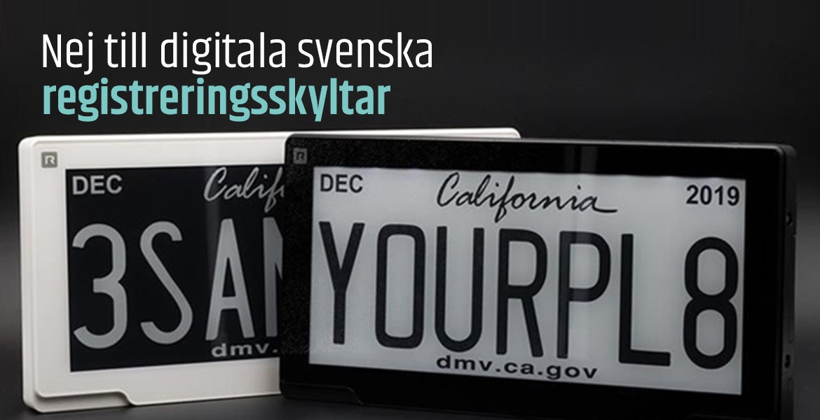 Intelligenta och digitala registreringsskyltar